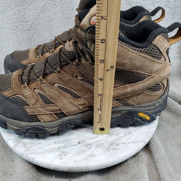 Merrell Shoes Mens Size 11.5 Brown Leather Moab 2 Vent Gorpcore Hiking Boots - Picture 2 of 10